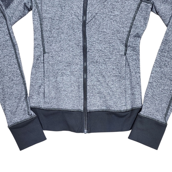 Lululemom Be Present Zip Jacket Size 2 Heathered Slate Grey Casual Athleisure - Picture 10 of 11